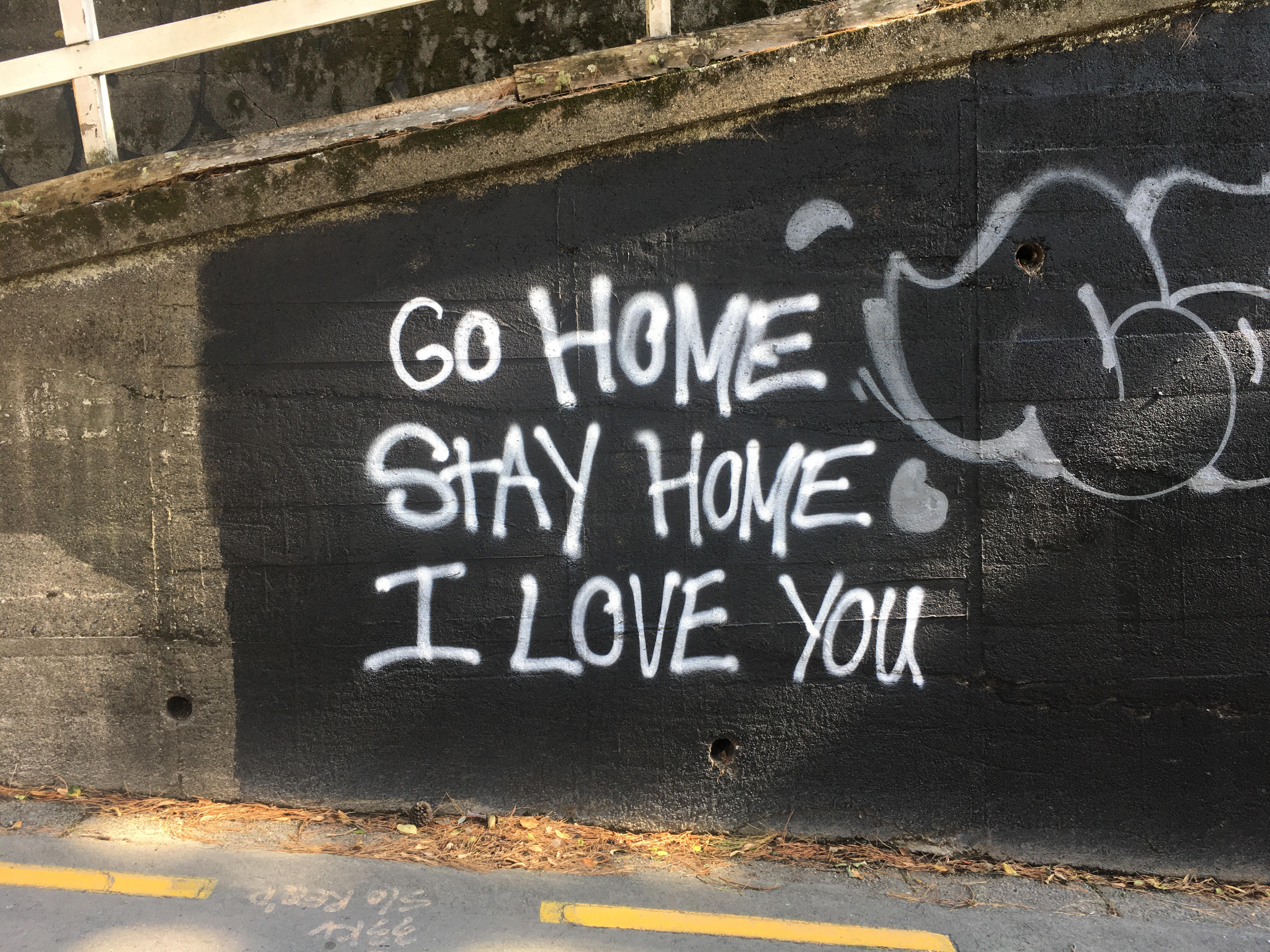 2020 Go home stay home graffiti