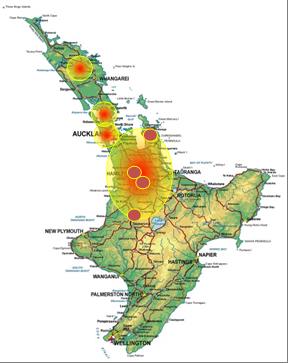 map of north island 