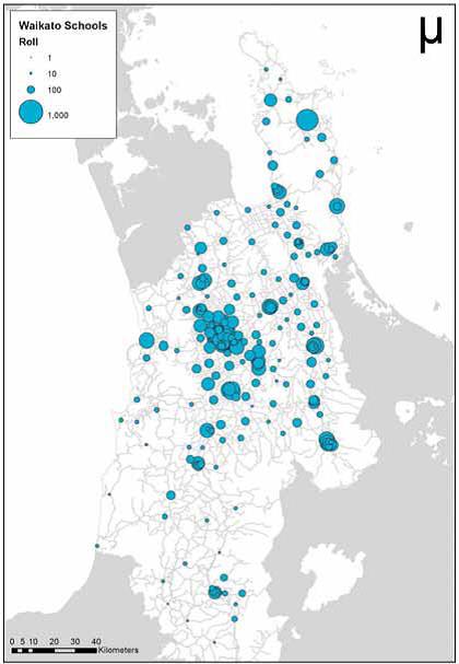 map of waikato schools 