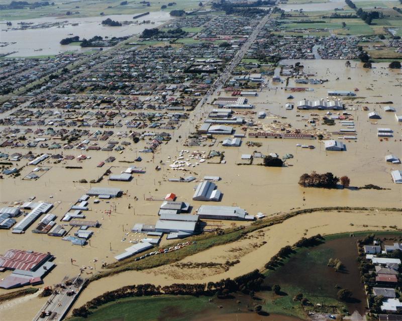 image of flooded town