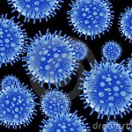 microscopic view of flu virus 
