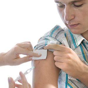 male being immunised