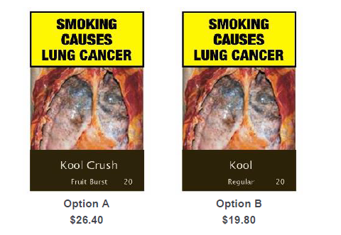 packaging smoking causes lung cancer