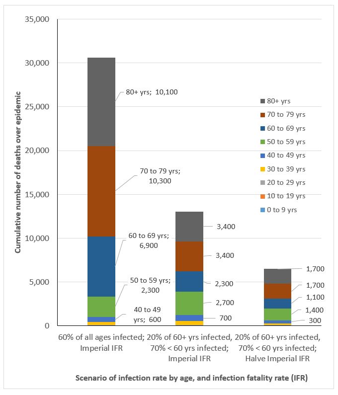 scenario of infection rate by age