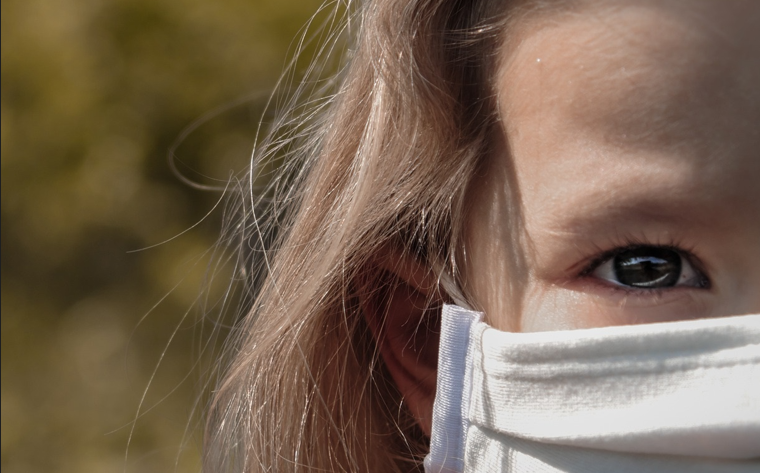 child in mask 