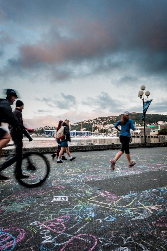 walking and cycling on the Wellington waterfront