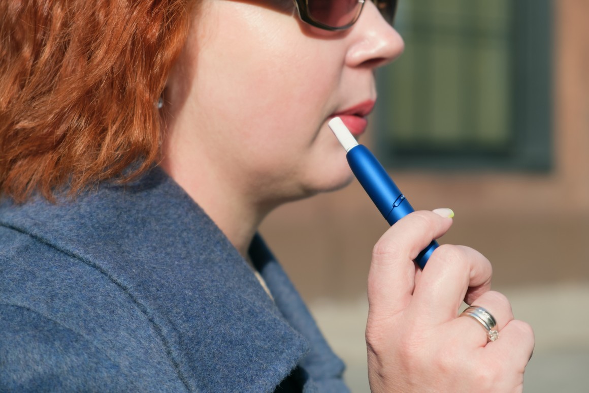 Woman smoking HTP