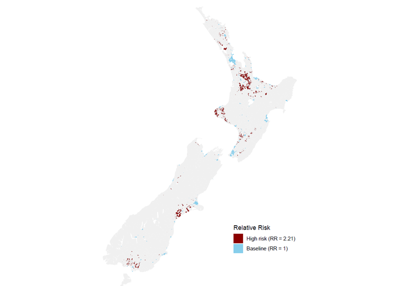 Vulnerability Map of campylobacteriosis rates 