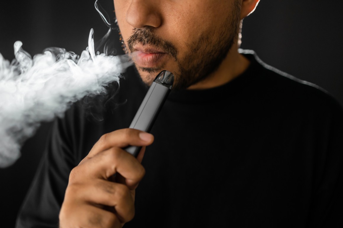 Man vaping