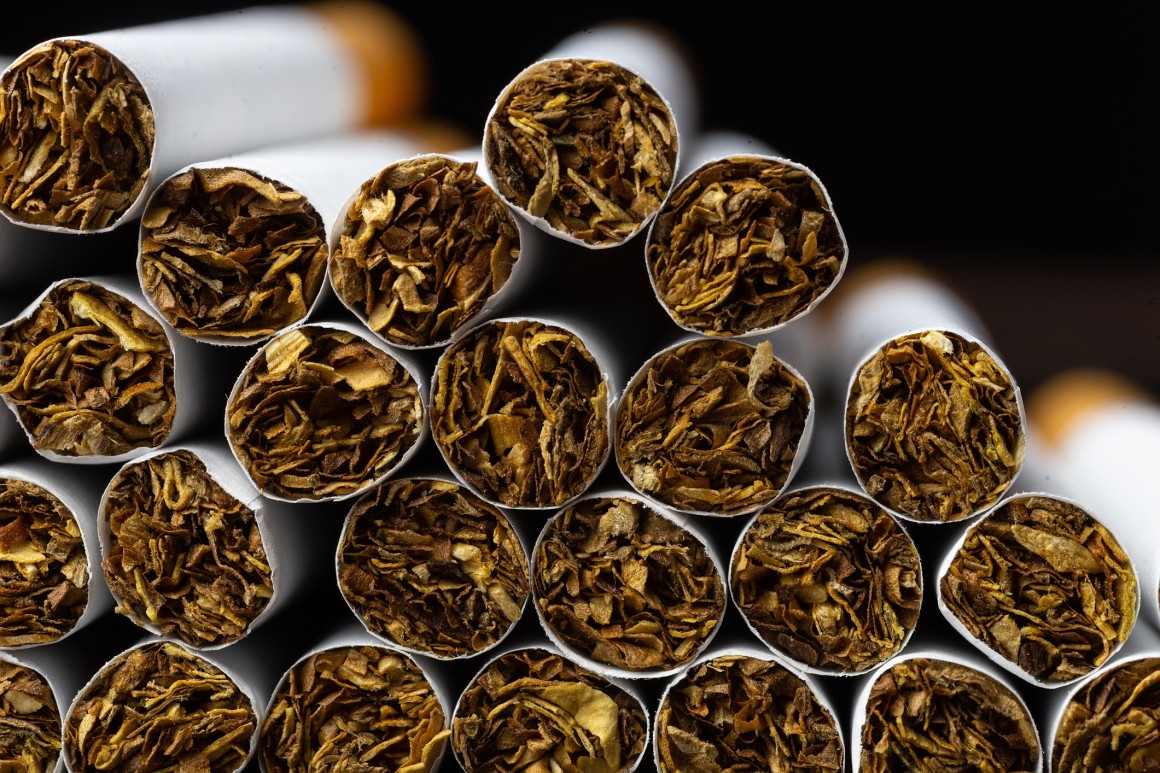 A pile of cigarettes ends.