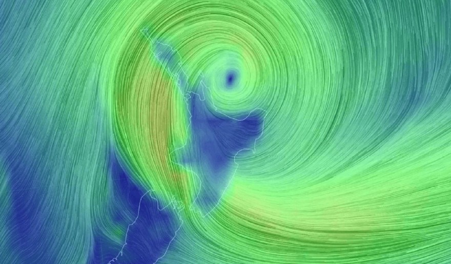 Satellite image of cyclone