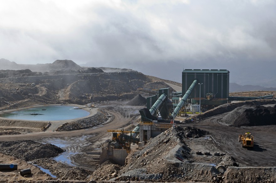 Coal washing facility at an open cast coal mine
