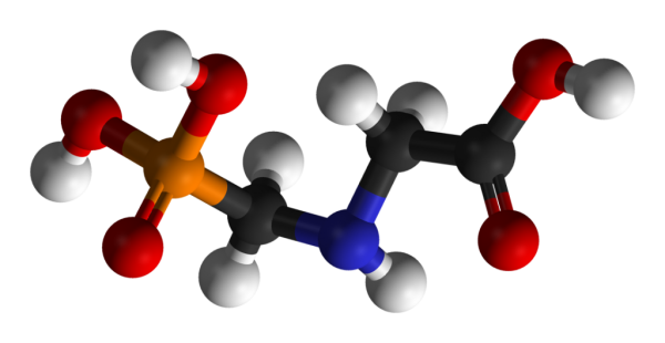 3D representation of a glyphosate molecule (Wikipedia)