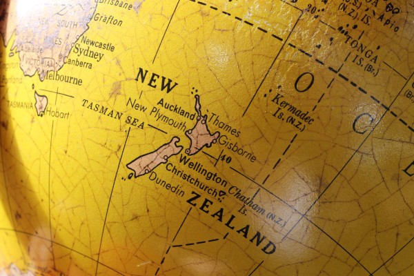 globe with pin showing NZ
