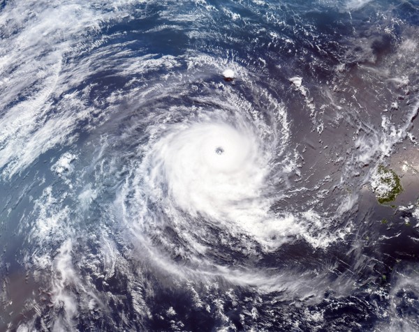 Satellite image of cyclone
