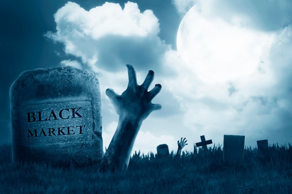 cartoon grave and hand representing zombie arguments