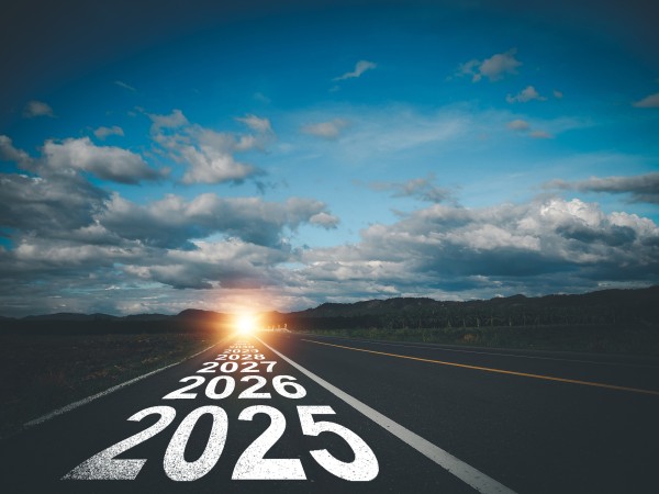 calendar years off into the distant road