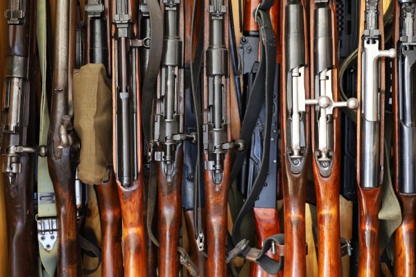 Guns in cabinet