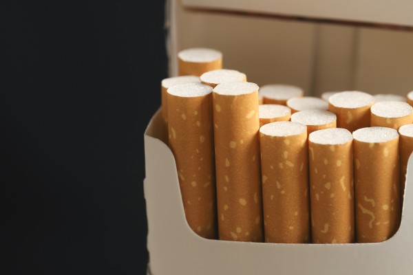cigarettes poking out of packet