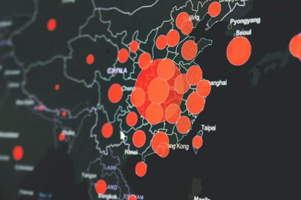 Map of Covid outbreak - China