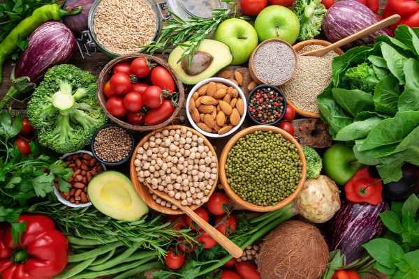 Legumes, fruit and vegetables 