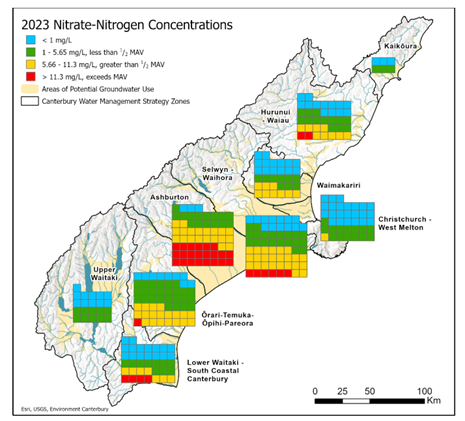 Figure 1: Nitrate-nitrogen concentrations